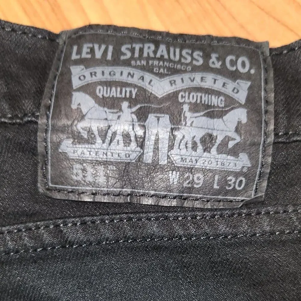 Levi’s Levi 511 Men’s Black Slim Jeans 29x30